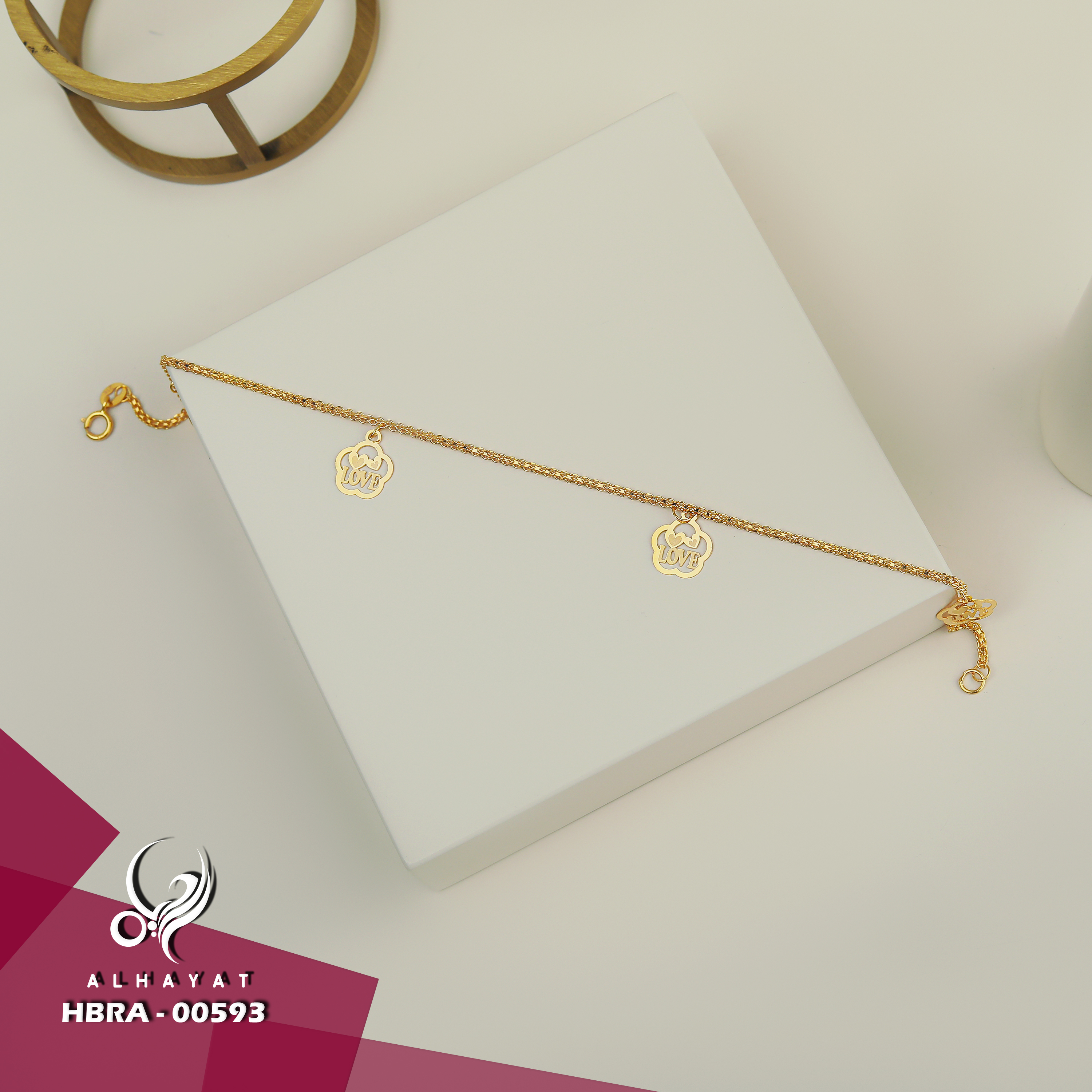 21 karat gold bracelet, Turkish made - (H-0887)